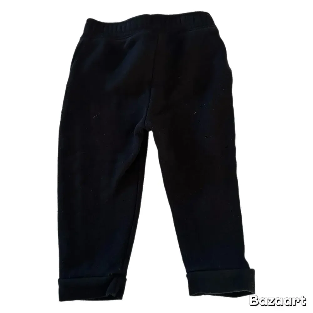 Okie Dokie Side Stripe Faux Drawstring Sweatpants Baby Boy Size 18M Black